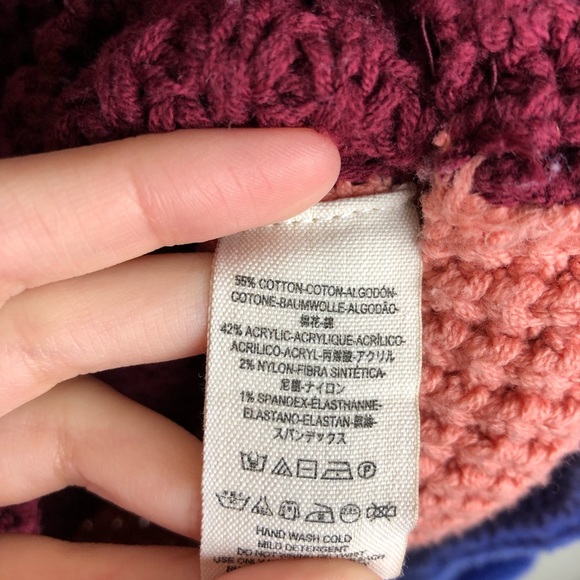 FREE PEOPLE Park City Color Block Cowl Neck Knit Sweater - Picture 8 of 9